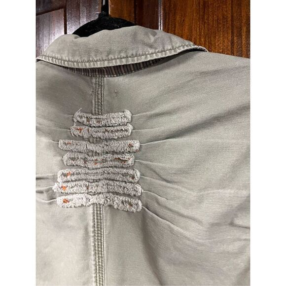 Free People Military Green Cropped Jacket size 4 - Picture 12 of 12